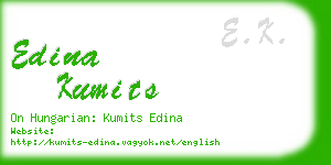 edina kumits business card